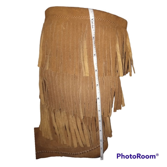 Lauren Conrad Fringe Knee High Boots, Camel. Sz. 10 - Picture 8 of 12